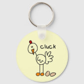 棒の姿の鶏のTシャツおよびギフト キーホルダー (正面)