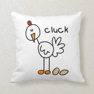 棒の姿の鶏のTシャツおよびギフト クッション