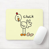 棒の姿の鶏のTシャツおよびギフト マウスパッド (マウス)