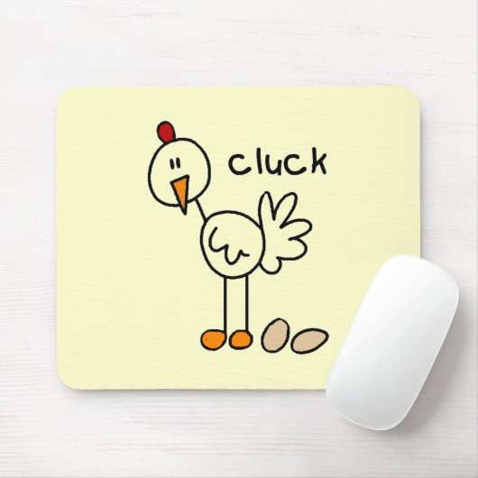 棒の姿の鶏のTシャツおよびギフト マウスパッド (マウス)