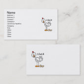 棒の姿の鶏のTシャツおよびギフト 名刺 (正面/裏面)