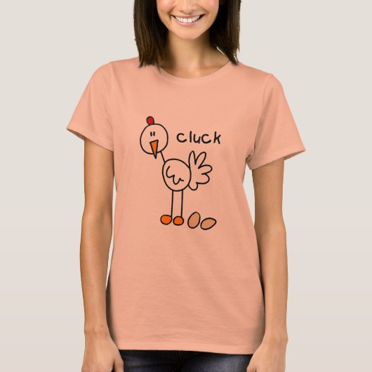 棒の姿の鶏のTシャツおよびギフト Tシャツ (正面)