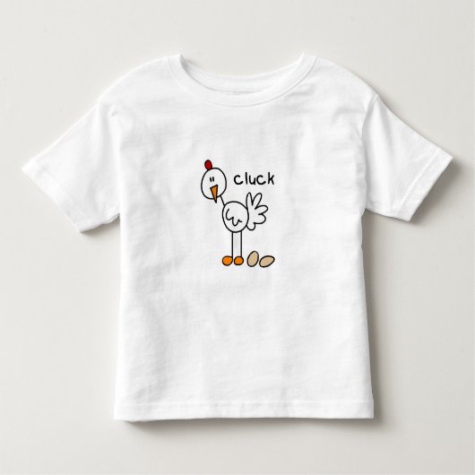 棒の姿の鶏 トドラーTシャツ (正面)