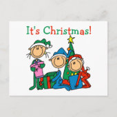 棒の姿はそれをですクリスマスのTシャツおよびギフトからかいます シーズンポストカード (正面)