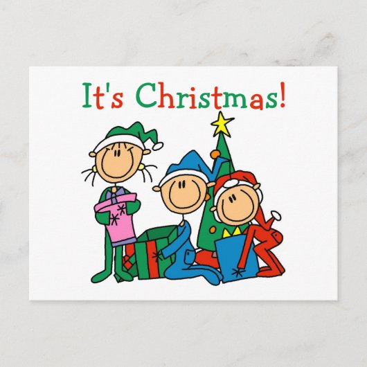 棒の姿はそれをですクリスマスのTシャツおよびギフトからかいます シーズンポストカード (正面)