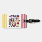 棒の姿は自閉症の認識度をからかいます ラゲッジタグ (正面横)