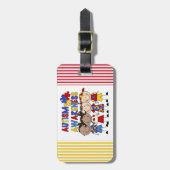 棒の姿は自閉症の認識度をからかいます ラゲッジタグ (正面縦)