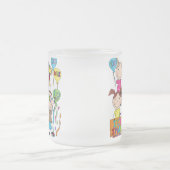 棒の姿は100日より頭が切れるからかいます フロストグラスマグカップ (中央)