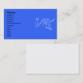 棒の姿バンド白の輪郭 名刺 (正面/裏面)