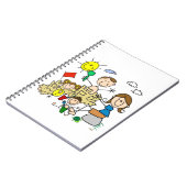 棒の姿家族のビーチのおもしろい ノートブック (左側)