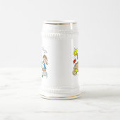 棒の姿家族のビーチのおもしろい ビールジョッキ (中央)
