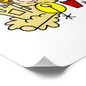 棒の姿家族のビーチのおもしろい ポスター (角)