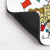 棒の姿家族のビーチのおもしろい マウスパッド (コーナー)