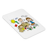 棒の姿家族のビーチのおもしろい マグネット (右側)