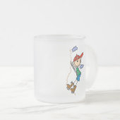 棒の姿山の登山のTシャツおよびギフト フロストグラスマグカップ (正面右)