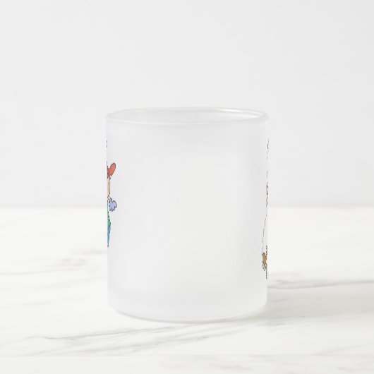 棒の姿山の登山のTシャツおよびギフト フロストグラスマグカップ (中央)