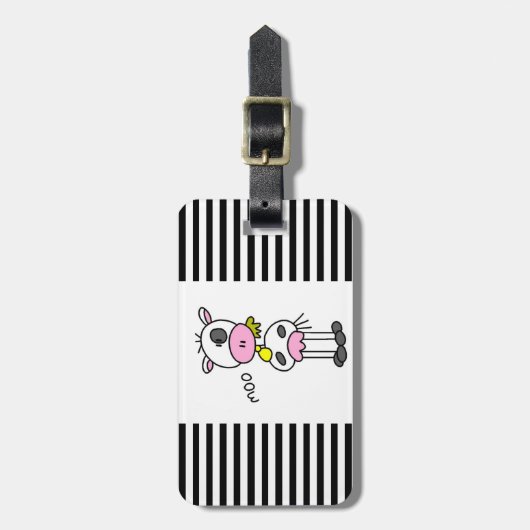 棒の姿牛Tシャツおよびギフト ラゲッジタグ (正面縦)