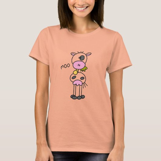 棒の姿牛Tシャツおよびギフト Tシャツ (正面)