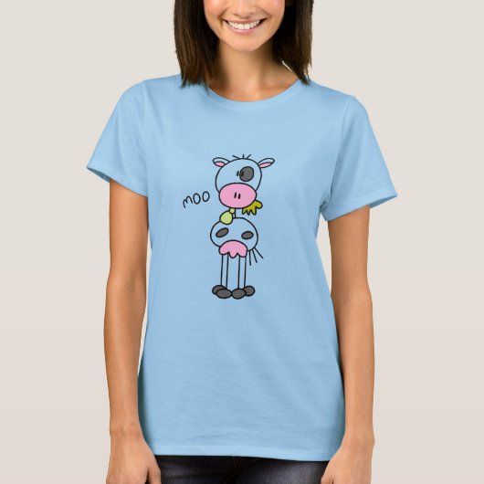 棒の姿牛Tシャツおよびギフト Tシャツ (正面)