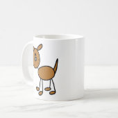 棒の姿犬のマグ コーヒーマグカップ (正面左)