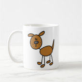 棒の姿犬のマグ コーヒーマグカップ (左)