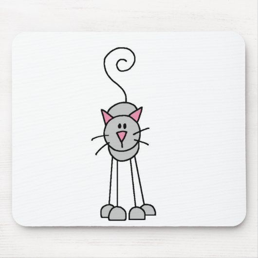 棒の姿猫のマウスパッド マウスパッド (正面)