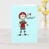 棒の姿I愛フットボールのTシャツおよびギフト カード (黄色い花)