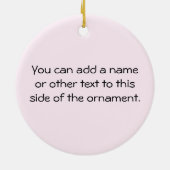 棒の姿I愛元気づけるTシャツおよびギフト セラミックオーナメント (裏面)