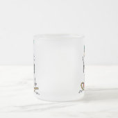 棒の姿Snowshoeing フロストグラスマグカップ (中央)