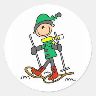 棒の姿Snowshoeing ラウンドシール