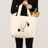 棒の歌手 ラージトートバッグ (正面(商品))