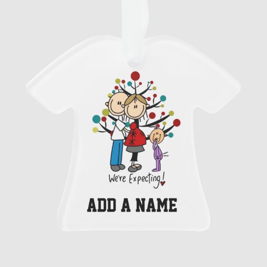 棒はExpectant親女の子を計算します オーナメント (正面)