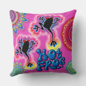 棒ほサイケデリックう熱い蛙 クッション (裏面)