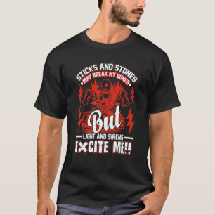 棒や石が私の骨を壊すかもしれないが、火炎の戦い Tシャツ