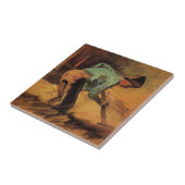 棒を持ってかがむ男、またはシャベル by ヴィンセント・ヴァン・ゴッホ タイル (側面)