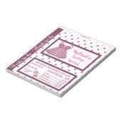 棒キャンディのラッパーのブライダルシャワーのパーティの記念品 ノートパッド (回転)