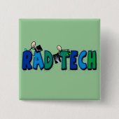 棒人間たちおよびX線のデザインの素晴らしいの技術 缶バッジ (正面)