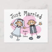 棒人間たちたった今結婚しました ポストカード (正面)