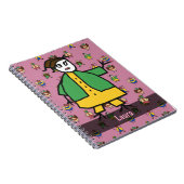 棒人間たち子パターンガール任意の名前 ノートブック (右側)