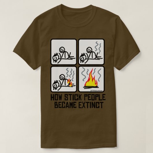 棒人間たち消滅 Tシャツ (デザイン正面)