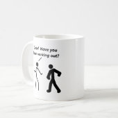 棒人間エクササイズの面白いマグカップ コーヒーマグカップ (正面左)