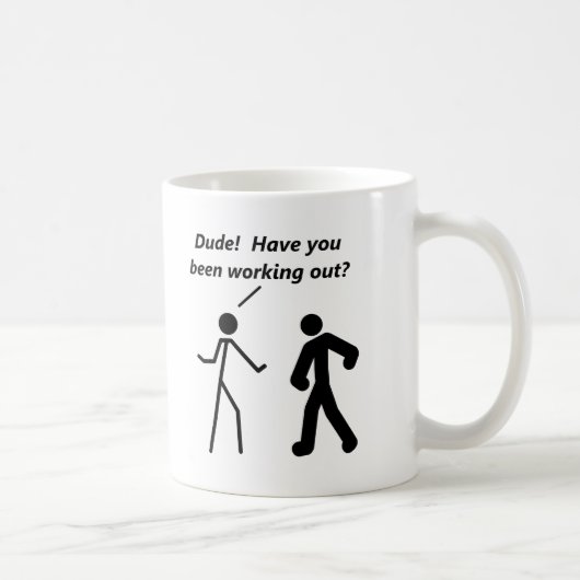 棒人間エクササイズの面白いマグカップ コーヒーマグカップ (右)