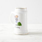 棒人間ガーデニング ビールジョッキ (正面左)
