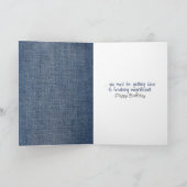 棒人間ガールの誕生日ユーモア カード (内部)