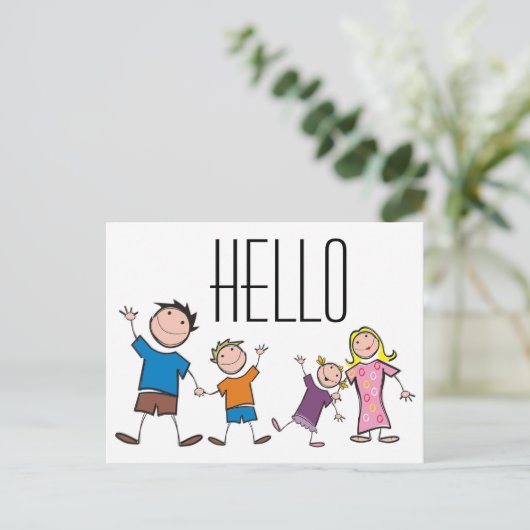 棒人間ファミリー ポストカード (スタンド正面)