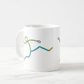 棒人間ロングジャンプ コーヒーマグカップ (正面左)