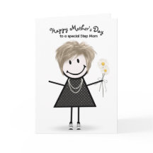 棒人間女子のステップママへの母の日