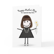 棒人間女子のステップママへの母の日