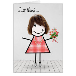 棒人間少女の誕生日ブーケ