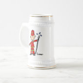 棒人間消防士 ビールジョッキ (正面左)
